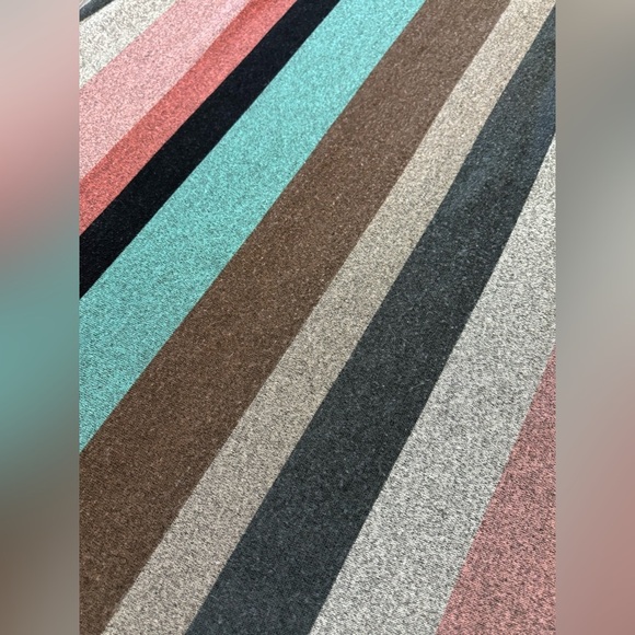 Egy California Sleeveless Maxi Dress Size XL Pink Teal Gray Multi Heather Stripe - Picture 7 of 8